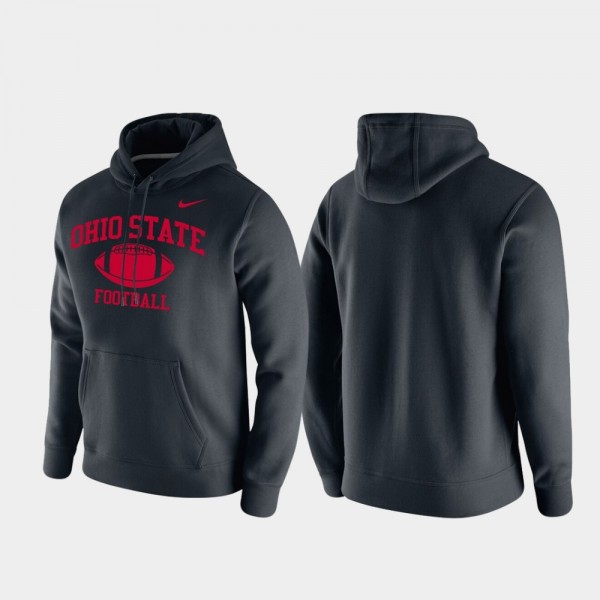 Ohio State Buckeyes Men's Club Fleece Retro Black College Football Hoodie 2404VJNL5